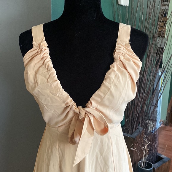 A&F Cinched Neck Slip Midi Dress - Picture 3 of 10